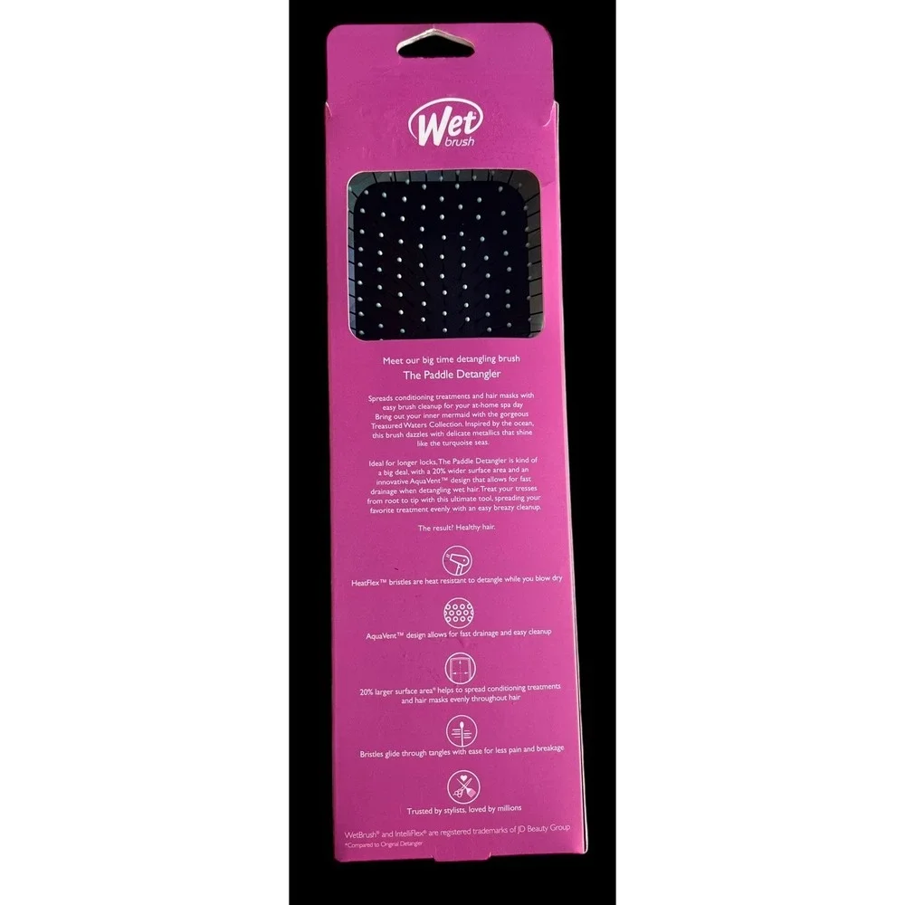 Wet Paddle Detangler Treasured Waters Pastel Waves Extra Large Hairbrush
